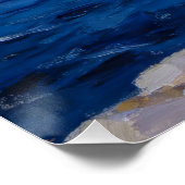 Mediterrane Zonsondergang Reflecties – Moderne Kus Perfect Poster (Hoek)