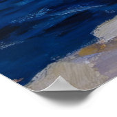 Mediterrane Zonsondergang Reflecties – Moderne Kus Poster (Hoek)
