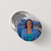 Mediterrane Zonsondergang Reflecties – Moderne Kus Ronde Button 3,2 Cm (Voorkant /achterkant)