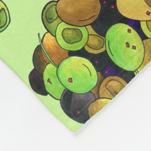 Mediterrane zwarte groene, gemengde olijven Grieks Fleece Deken