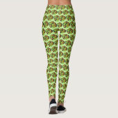 Mediterrane zwarte groene, gemengde olijven Grieks Leggings (Achterkant)