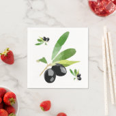 Mediterrane zwarte oliepiers servet (Insitu)