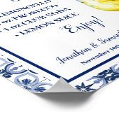 Mediterraneaanse Limoncello Spritz Bar Huwelijks B Poster (Hoek)