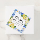 Mediterraneaanse Positano Bruidsfeest Stickers Bedankjes Labels (In situ)