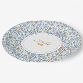 Mediterranean All Blue tile Citrus Papieren Bordje (Gekanteld)