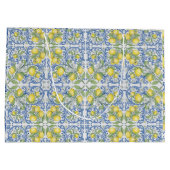 Mediterranean Amalfi Coast Blue Tile Lemon Groot Cadeauzakje (Achterkant)