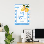 Mediterranean Amalfi-kust Bruiloft Feest Welkom Poster (Thuiskantoor)