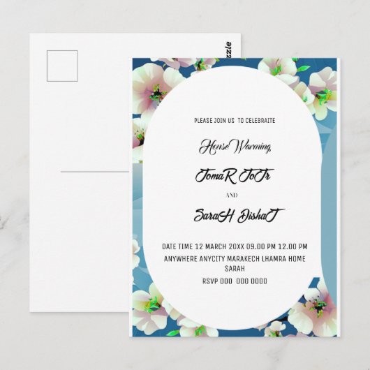 Mediterranean Bachelorette Invitation With Itinera Briefkaart (Voorkant / Achterkant)