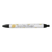 Mediterranean Bliss Business Logo Naam Promotionee Zwarte Inkt Pen (Voorkant)