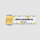 Mediterranean Bliss Modern Restaurant Medewerker Naamplaatje (Voorkant)