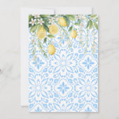 Mediterranean Blooming Lemons Baby Shower Kaart (Achterkant)