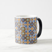 Mediterranean blue &brown Mug Magische Mok (Voorkant rechts)