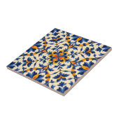 Mediterranean Blue Floral Portuguese Azulejo Tegeltje (Zijkant)