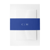 Mediterranean Blue Initials | Amalfi Coast Wedding Uitnodigingen Wikkel (Voorkant Voorbeeld)