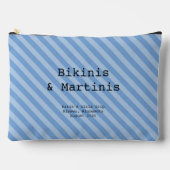 Mediterranean Blue Striped Bridesmaid Bachelorette Etui (Voorkant)