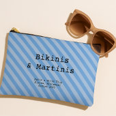 Mediterranean Blue Striped Bridesmaid Bachelorette Etui