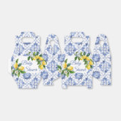 Mediterranean Blue Tegel Lemon Baby shower Bedankdoosjes (Uitgevouwen)
