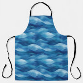 Mediterranean Blue Waves All-Over Print Schort (Voorkant)