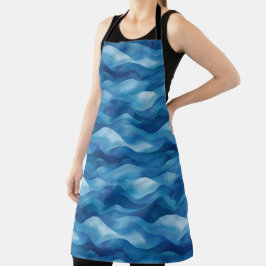 Mediterranean Blue Waves All-Over Print Schort