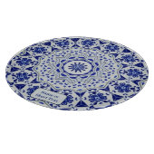 Mediterranean Blue / White 12-punts Star Tegel Snijplank (Hoek)