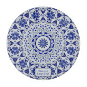 Mediterranean Blue / White 12-punts Star Tegel Snijplank (Voorkant)