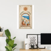 Mediterranean Boho Sun & Sea Poster (Thuiskantoor)