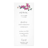 Mediterranean Bougainvillea Floral Wedding Menu (Voorkant)