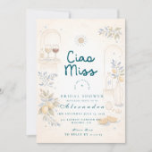 Mediterranean Ciao Miss Bruiloftsfeest Kaart (Voorkant)
