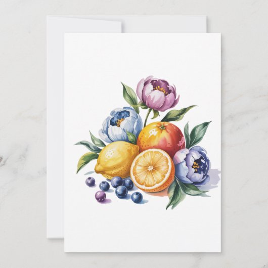 Mediterranean Citrus Bouquet Vrijgezellenfeest Kaart (Achterkant)