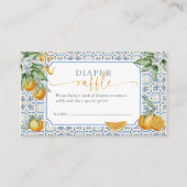 Mediterranean Citrus Diaper Raffle Informatiekaartje (Voorkant)