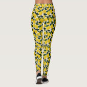 Mediterranean Citrus Fruit Lemons Pattern Summer  Leggings (Achterkant)