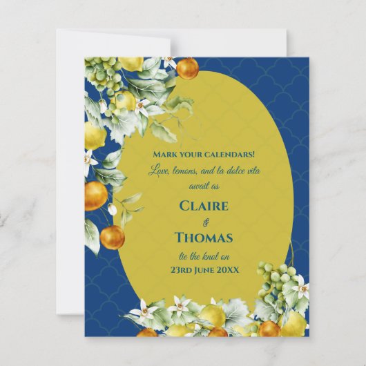 Mediterranean Citrus Luxe La Dolce Vita Wedding (Voorkant)