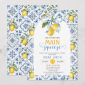 Mediterranean Citrus Main Squeeze Bruiloftsfeest I Kaart (Voorkant / Achterkant)