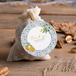 Mediterranean Citrus Thank You Round Bedankjes Labels