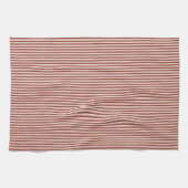 Mediterranean Classic Ticking Stripe Burnt Rust Theedoek (Horizontaal)