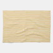 Mediterranean Classic Ticking Stripe Honey Yellow Theedoek (Horizontaal)