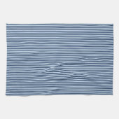 Mediterranean Classic Ticking Stripe Navy Blue Theedoek (Horizontaal)