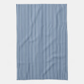 Mediterranean Classic Ticking Stripe Navy Blue Theedoek (Verticaal)