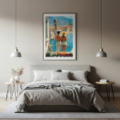 Mediterranean Coast Couple Vintage Poster