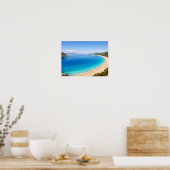 Mediterranean Coast Ocean Bay Poster (Keuken)