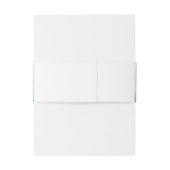 Mediterranean Coastal Monogram Wedding Uitnodigingen Wikkel (Achterkant Voorbeeld)