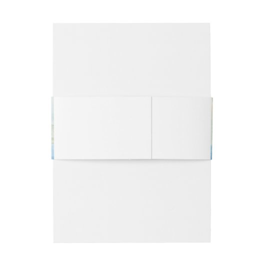 Mediterranean Coastal Monogram Wedding Uitnodigingen Wikkel (Achterkant Voorbeeld)