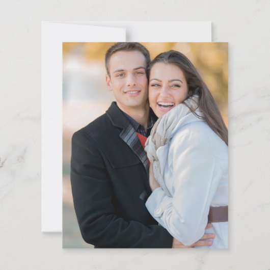 Mediterranean Coastal Photo Lemon Wedding Invite (Achterkant)