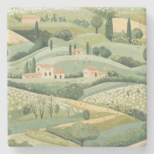 Mediterranean Countryside Stone Onderzetter