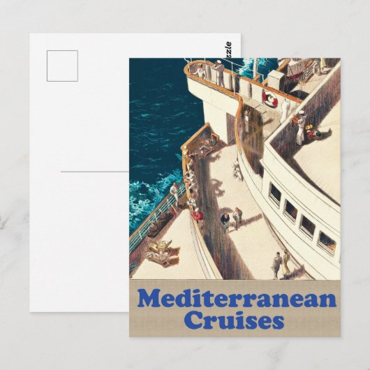 Mediterranean Cruises, Mensen op het cruiseschip Briefkaart (Voorkant / Achterkant)