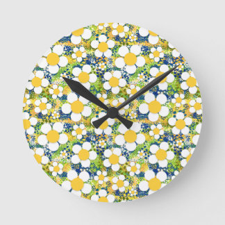 Mediterranean Daisy Blue Yellow and White Ronde Klok