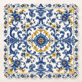 Mediterranean Escape | Italiaanse tegeldecoratie Kartonnen Onderzetters