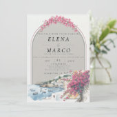 Mediterranean / European Destination Wedding  Kaart (Staand voorkant)