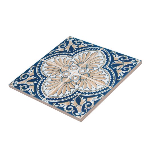 Mediterranean Floral Tegeltje (Zijkant)