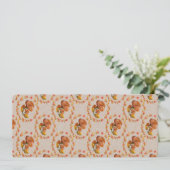 Mediterranean floral wreath pattern warm orange fl kaart (Staand voorkant)